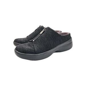 LifeStride BZEES Easy Going Black Zip Front Washable Comfort Mules Women's 9